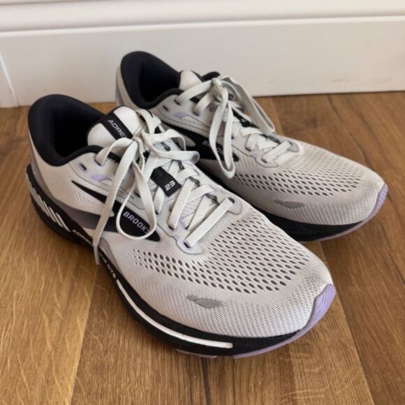 Brooks Adrenaline GTS 23 Women's Running Shoes - Grey / Purple | Size 10 - Picture 2 of 8
